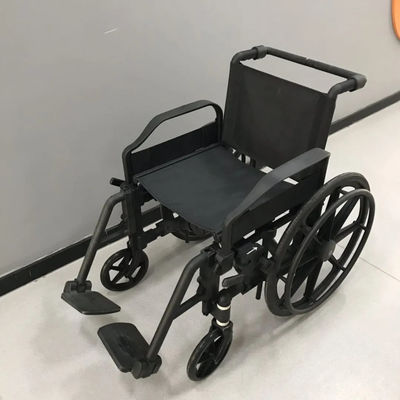Non Magnetic Wheelchair with 40 cm Backrest Height, 65 cm Overall Width and Detachable Padded Armrests for MRI Rooms