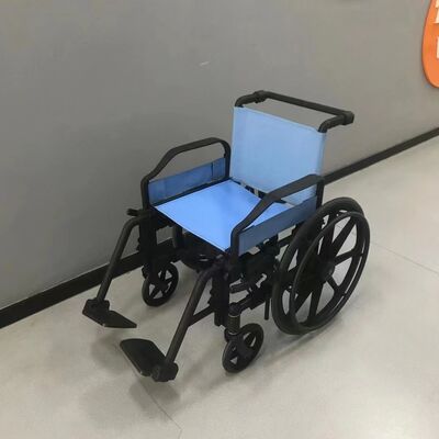 40 cm Seat Depth Non Magnetic Wheelchair with Aluminum Alloy Frame and 24-inch Solid Wheels for MRI Safety