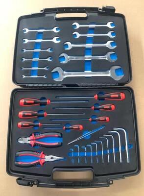 Kit d'outils non magnétiques avec boîtier en plastique dur avec fonctions de sécurité antistatiques pour les examens IRM