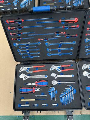 Kit d'outils non magnétiques non ferreux avec boîtier en plastique dur conçu pour l'organisation et la protection des outils pendant le transport