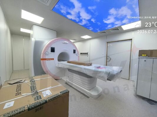 Cage de blindage par IRM RF avec panneaux de blindage en cuivre